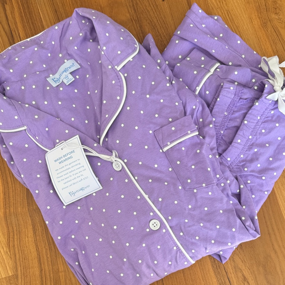 Lavender Polka Dot Women's Pajama Set